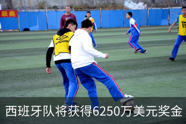 西班牙队将获得6250万美元奖金 每位球员将分得约88万美元
